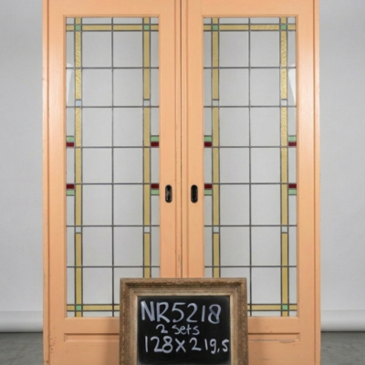 Glas in lood schuifdeuren Nr. 5218 128 cm x 219.5 cm