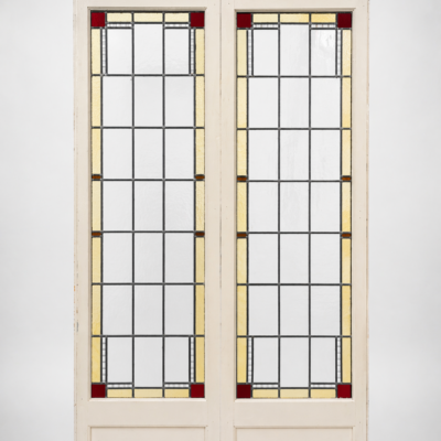 Antieke glas in lood deuren | Set van twee | Artikelnummer 5401