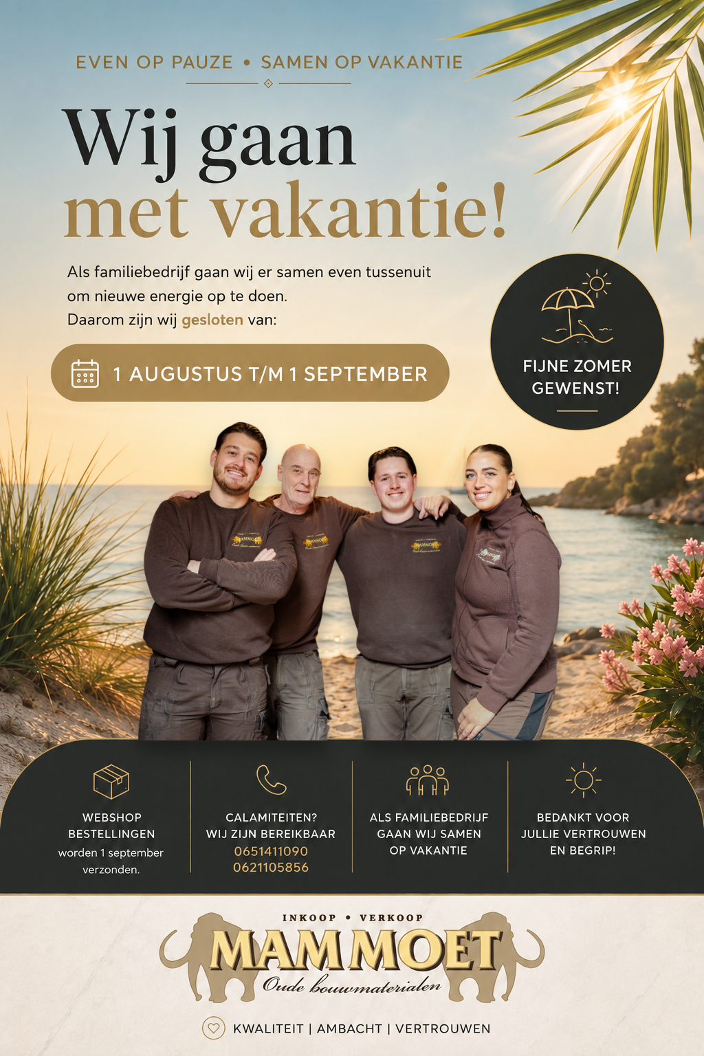 Vakantie Poster met Team (1)